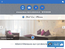 Tablet Screenshot of hoteldesplatanes.com